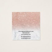 Logo en marbre parties scintillant rose or étalon  (Dos)