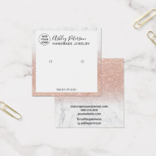 Logo en marbre parties scintillant rose or étalon