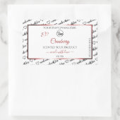 Logo en noir et blanc Cloud Étiquette (Sac)