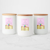 Logo en or rose clair Monogramme Étiquette de prod (Bouteilles)