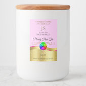 Logo en or rose clair Monogramme Étiquette de prod (Devant)