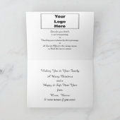 Logo- en promo-business prettige kerstcadeautjes feestdagen kaart (Binnen)