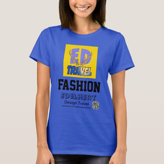 Logo- en QR-code EDT-Mode T-shirt (Voorkant)