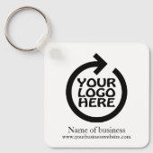 Logo en QR-code gepersonaliseerde zaken Sleutelhanger (Voorkant)