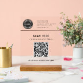 Logo en QR Code Modern Business Deals Website Acryl Bord (Huwelijk)