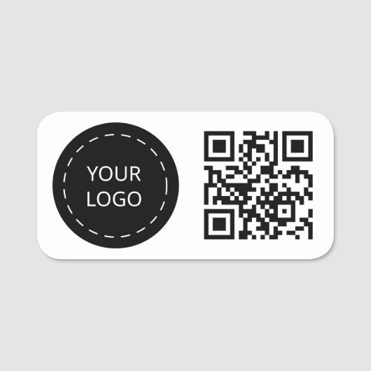 Logo en QR-code Naamplaatje (Voorkant)