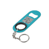 Logo en QR Code Promotie Sleutelhanger Bottle Open Mini Flessenopener (Achterkant Gekanteld)