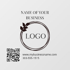 Logo en QR-code Venster Cling Raamsticker