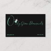Logo en Rhinestone Cartes de visite initiaux Vert (Devant)