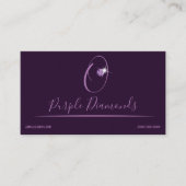 Logo en Rhinestone Initiale O Carte de visite viol (Devant)