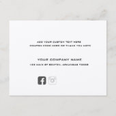 Logo en sociale media - elegant kraft - dank je we informatiekaartje (Achterkant)