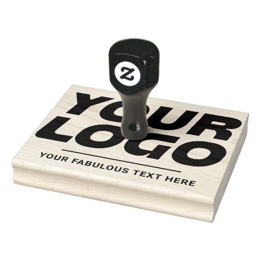 Logo en tekst aangepaste grote rubberen stempel (Stempel)