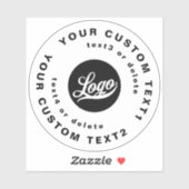 Logo en tekst op heldere fles met vinylzakwater S Sticker (Vel)