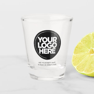 Logo en tekst shot glas
