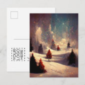 Logo Entreprise Arbre de Noël Paysage Carte postal (Devant / Derrière)