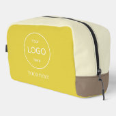 Logo entreprise jaune sac toilette cosmétique (Coin droit)