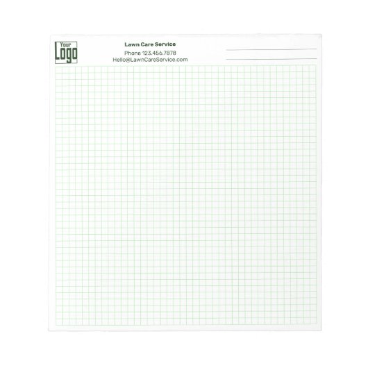 Logo Entreprise Note Grille Graphique Bloc-Notes (Devant)