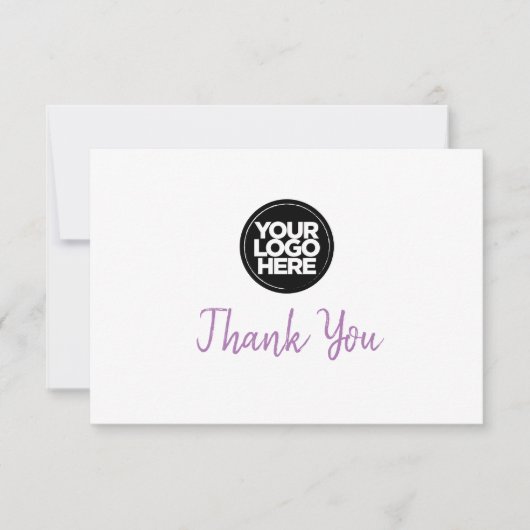 Logo Et Carte de remerciements De Message De Purpl (Devant)