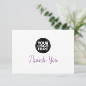 Logo Et Carte de remerciements De Message De Purpl (Debout devant)