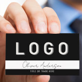 LOGO et code QR Carte de visite noir