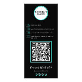 Logo et code QR Menu des services de salon de beau (Dos)