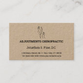 Logo et heures de bureau Chiropratique Cartes de r (Devant)