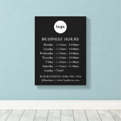 LOGO et heures d'ouverture | Toile étirée (Insitu (Plancher de Bois))