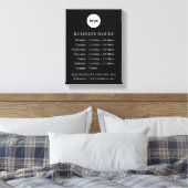 LOGO et heures d'ouverture | Toile étirée (Insitu(Chambre))