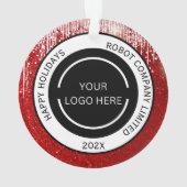 Logo et nom de la société rouge moderne (dos)