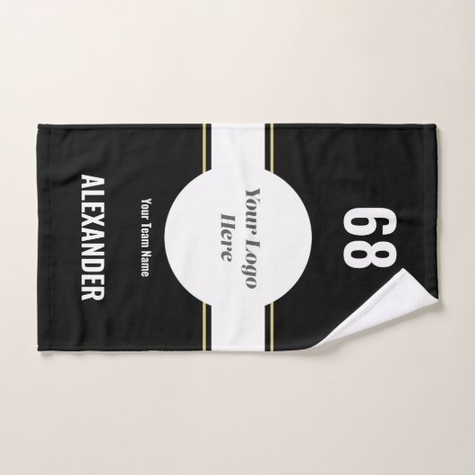 Logo et nom de l'équipe personnalisée et numéro de (Serviette à main)