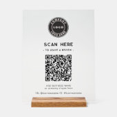 Logo et QR Code Moderne Laisser une évaluation (Recto)