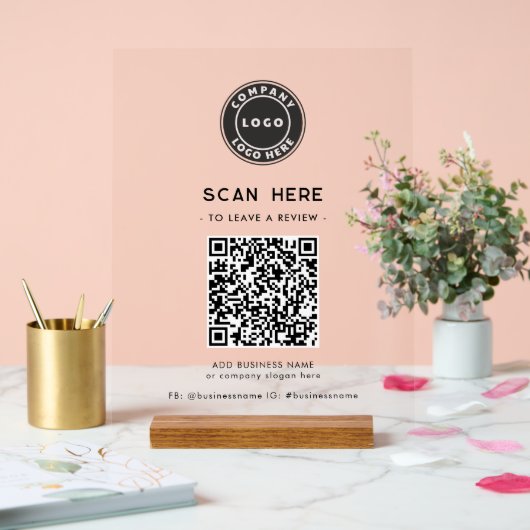 Logo et QR Code Moderne Laisser une évaluation (Mariage)