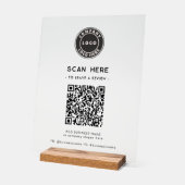 Logo et QR Code Moderne Laisser une évaluation (Angle)