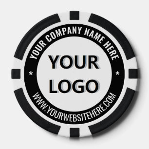Logo et Texte Entreprise de Jetons de Poker Exempl