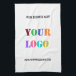 Logo et texte personnalisés Entreprise Serviette d<br><div class="desc">Couleurs et polices personnalisées - Serviettes de cuisine personnalisées avec votre entreprise Logo et nom Texte Info Entreprise Promotionnel ou moderne Serviette de cuisine personnelle / cadeau - Faites votre propre design - Ajoutez votre logo - Image - Photo ou QR Code / Nom - Info ou texte personnalisé -...</div>