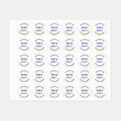 Logo et texte personnalisés Modèle Étiquette perso (Feuille)