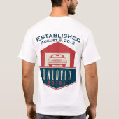 Logo établi des Autos non aimés sur le t-shirt du  (Dos)