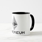 Logo Ethereum ETH 8 bits | Tasse (Devant droit)
