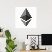 Logo Ethereum ETH | Poster (Bureau à domicile)