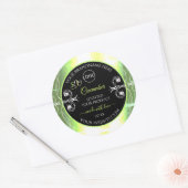 Logo Étiquette Bijoux en noir vert clair (Enveloppe)