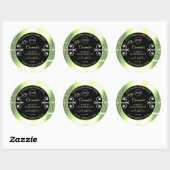 Logo Étiquette Bijoux en noir vert clair (Feuille)