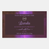 Logo Étiquette chatoyant en marbre violet (Devant)