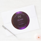 Logo Étiquette chatoyant en marbre violet (Enveloppe)