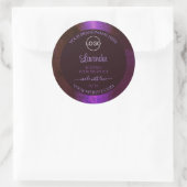 Logo Étiquette chatoyant en marbre violet (Sac)