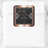 Logo Étiquette de décoration Rose noir luxueux (Sac)