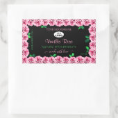 Logo Étiquette de produit noir élégant à cadre ros (Sac)