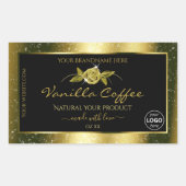 Logo Étiquette de produit noir Parties scintillant (Devant)