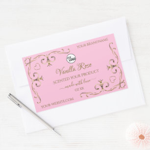Logo Étiquette de produit or clair pour bébé rose