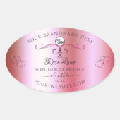 Logo Étiquette de produits ornés rose et vert (Devant)