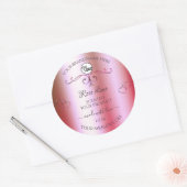 Logo Étiquette de produits ornés rose et vert (Enveloppe)